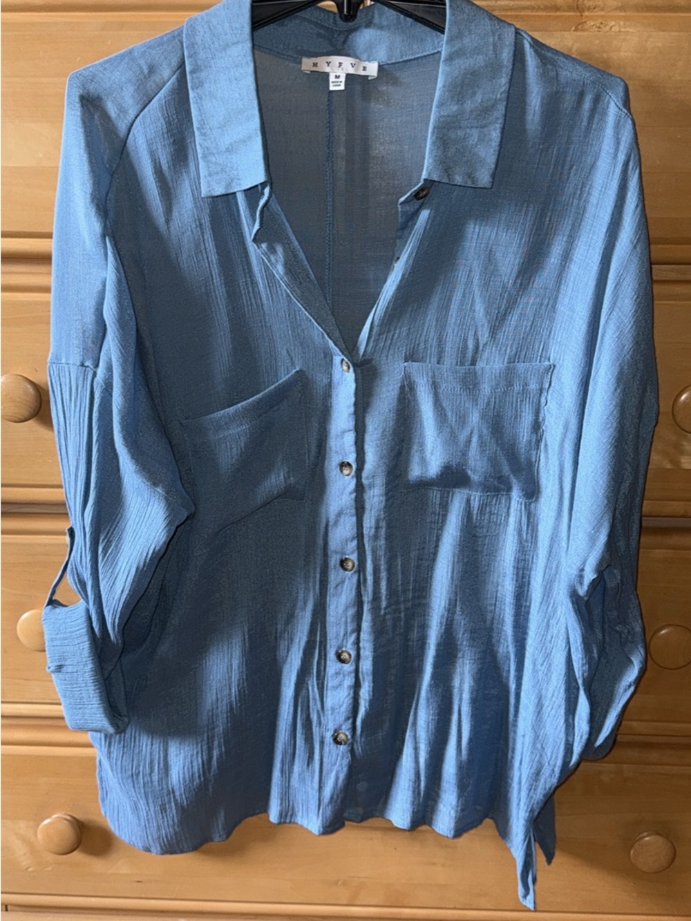 HYFVE Slate Blue Button-Front Shirt